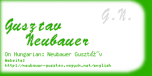 gusztav neubauer business card